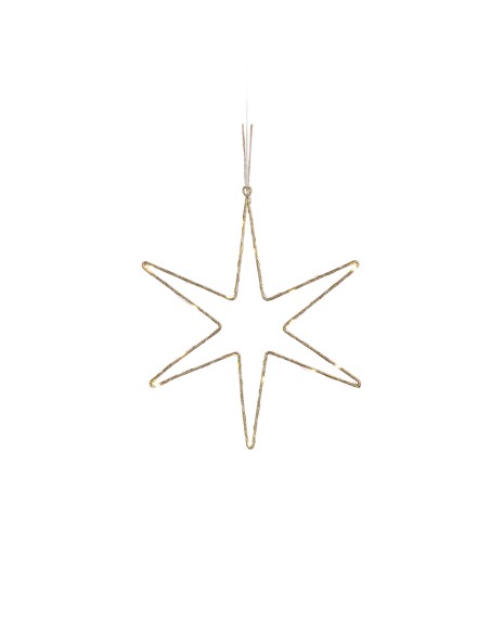 L'Oca Nera - Linea Luminose Stelle ''Stella Luminosa Media Con Leds'' 26x31h  cm