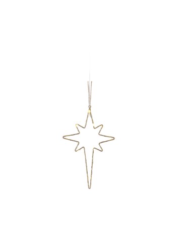 L'Oca Nera - Linea Luminose Stelle ''Stella Luminosa Piccola Con Leds'' 25x15h cm
