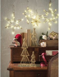 L'Oca Nera - Linea Luminose Stelle ''Stella Luminosa Piccola Con Leds'' 25x15h cm 2
