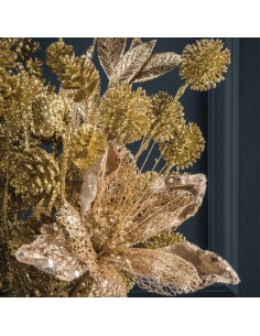 L'Oca Nera - Riflessi Dorati! Fiore secco e artificiale 1 colore oro, rifinito a mano, dim. 57 cm 2