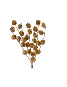 L'Oca Nera - Riflessi Dorati! Fiore secco e artificiale 1 colore oro, rifinito a mano, dim. 57 cm