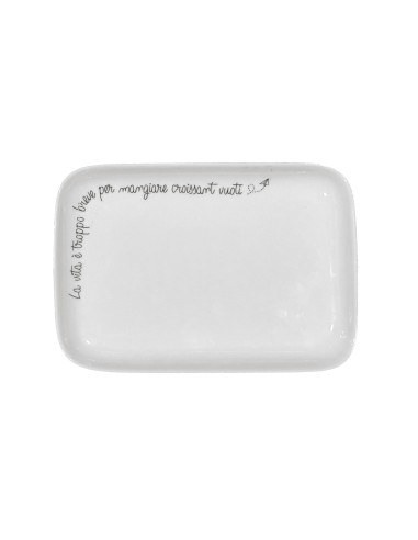 La Porcellana Bianca-Gli Onesti Piatto Rettangolare 22X15 Cm Vetro