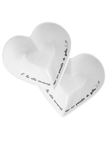 La Porcellana Bianca-Gli Onesti Coppetta Cuore 13 Cm 13X13X5 Cm