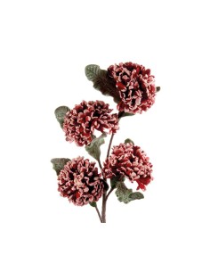 L'Oca Nera - Petali Di Porpora! Fiore secco e artificiale 2 di colore rosso, rifinito a mano, dim. 97 cm