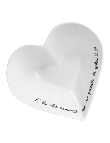 La Porcellana Bianca-Gli Onesti Coppetta Cuore 13 Cm 13X13X5 Cm