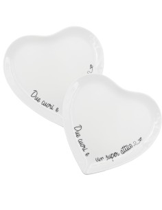 La Porcellana Bianca-Gli Onesti Set 2 Piattini Cuore 17 Cm 17X17 Cm