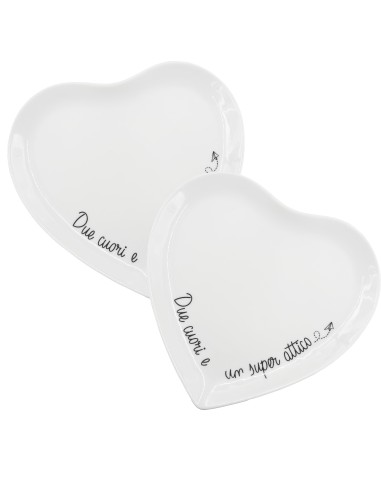La Porcellana Bianca-Gli Onesti Set 2 Piattini Cuore 17 Cm 17X17 Cm
