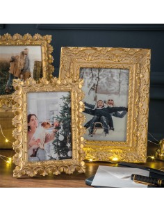 L'Oca Nera - Momenti Perfetti ! Portafoto grande dorato con design barocco, dim. 21x26 cm (dim foto 13x18) 2