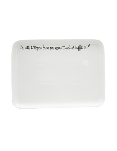 La Porcellana Bianca-Gli Onesti Piatto Rettangolare 30X22 Cm New Bone China
