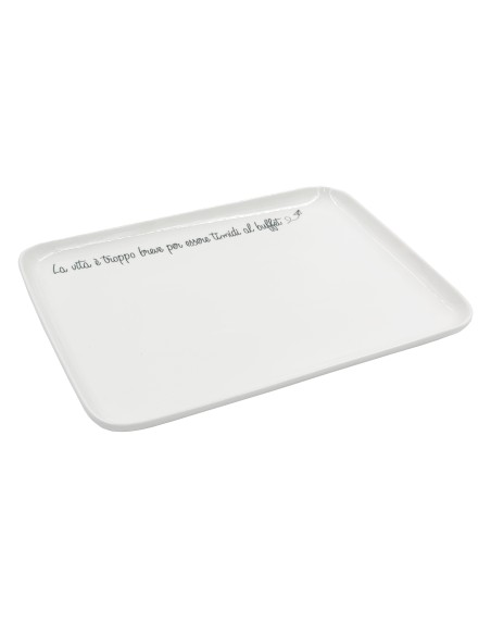 La Porcellana Bianca-Gli Onesti Piatto Rettangolare 30X22 Cm New Bone China
