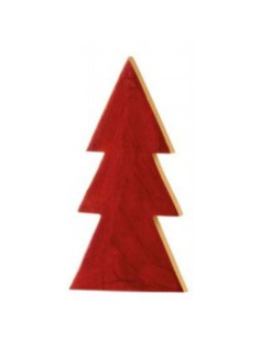L'Oca Nera - Festa Splendente Albero di Natale Piccolo Rosso Decorazione da appoggio dim. 11 x 22 h cm