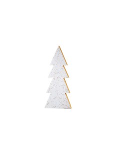 L'Oca Nera - Festa Splendente Albero di Natale Grande Bianco Decorazione da appoggio dim. 13 x 20 h cm