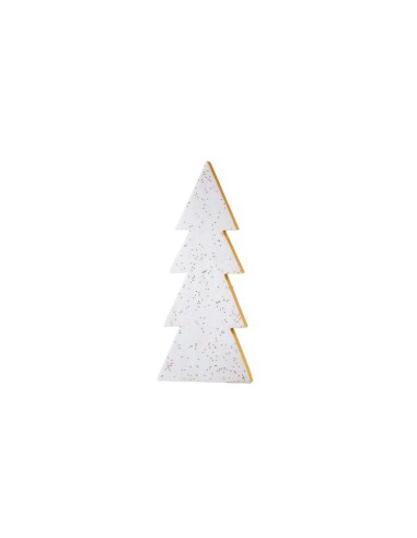 L'Oca Nera - Festa Splendente Albero di Natale Grande Bianco Decorazione da appoggio dim. 13 x 20 h cm
