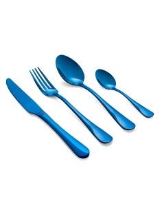 Evviva - SET 24 PZ POSATE PVD BLU