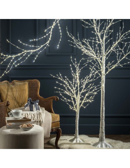 L'Oca Nera - Armonia Di Luce Festone di Natale di colore bianco con 144 luci a led, lunghezza 120 cm