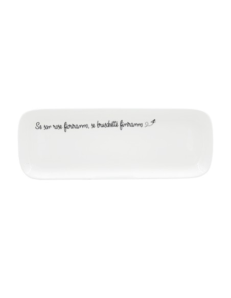 La Porcellana Bianca-Gli Onesti Piatto Rettangolare 30X11 Cm New Bone China