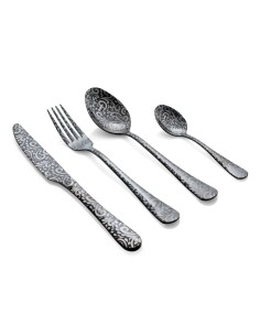 Evviva - ARABESQUE SET 24 PZ POSATE PVD NERO