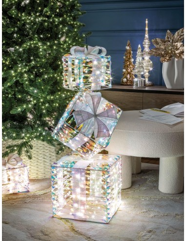 L'Oca Nera - Regali In Festa Composizione 3 Pacchi Con 350 Led 30X33X73H
