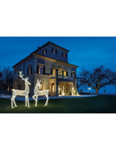 L'Oca Nera - Sogno D'Inverno / Prince Renna Seduta Grande Con 720 Led 70X25X100H