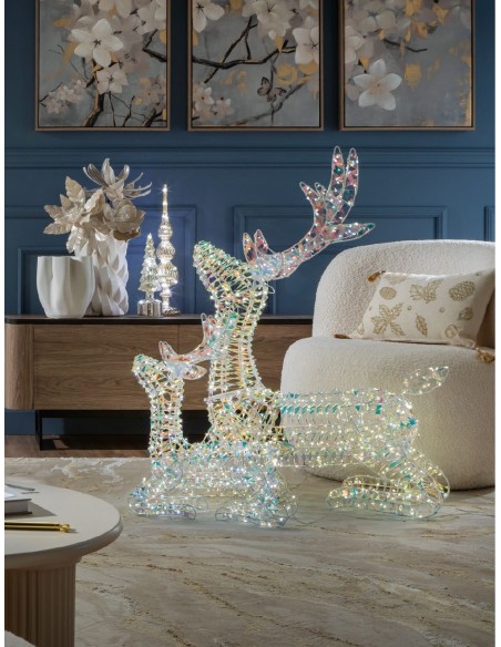 L'Oca Nera - Sogno D'Inverno / Prince Renna Seduta Grande Con 720 Led 70X25X100H
