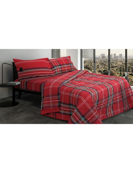 Daunex - Completo Lenzuola Tinto In Filo 255x290 180x200 2 52x82 disegno Windsor