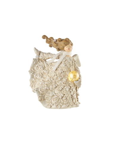 L'Oca Nera - Angeli Dell'Allegria Angelo Con Sfera Led 17X14X23H