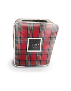 Daunex - Trapunta Microfibra 260x260 (matrimoniale) disegno Tartan variante Rosso
