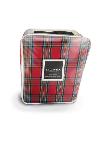 Daunex - Trapunta Microfibra 260x260 (matrimoniale) disegno Tartan variante Rosso