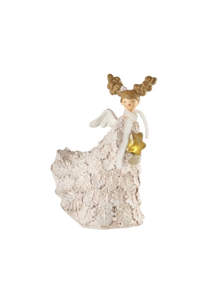 L'Oca Nera - Angeli Dell'Allegria Angelo Con Stella Led 17X14X24H