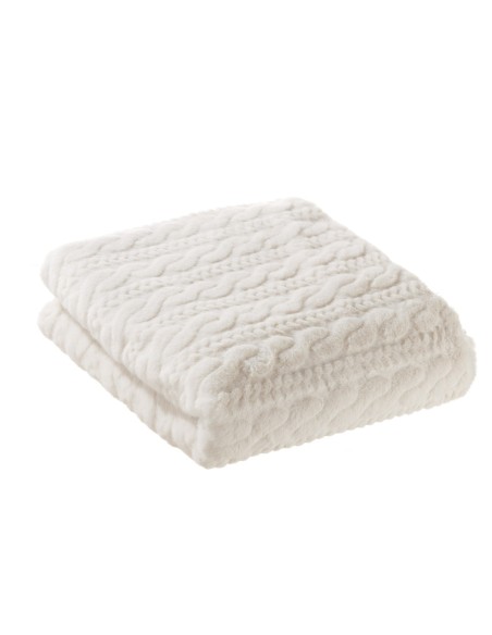 L'Oca Nera - Tenero Abbraccio Plaid Bianco 140X160