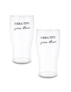La Porcellana Bianca-I Garbati Set 2 Bicchieri Birra Vetro 500 Ml Gift Box 2