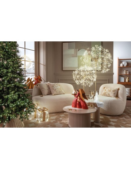 L'Oca Nera - Sentiero Di Cristallo Albero Oro Con Led Ø11X21H