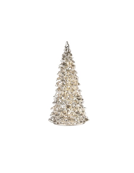 L'Oca Nera - Sentiero Di Cristallo Albero Argento Con Led Ø11X21H
