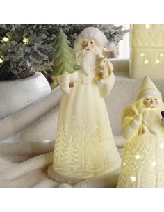 Babbo natale con led - diam. cm 9,5 x 25 h