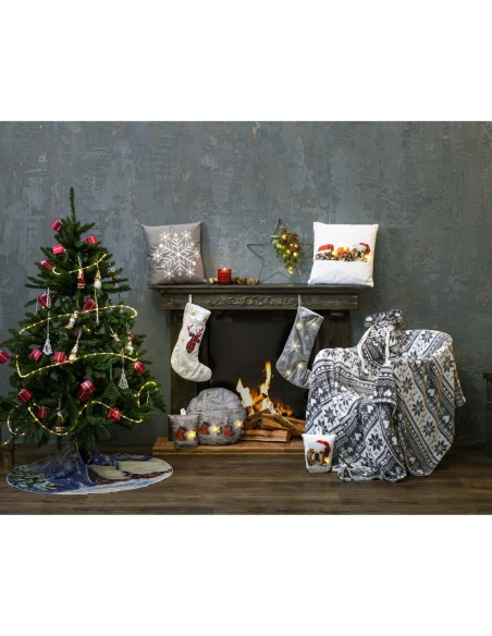 Evviva - Calza in Tessuto con Led Fiocco Neve