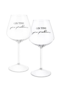 La Porcellana Bianca-I Garbati Set 2 Calici Gin Tonic Vetro 500 Ml Gift Box