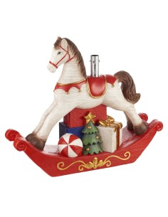 L'Oca Nera - Dolci Ricordi Base Per Albero Con Cavallo A Dondolo 73X20X61H