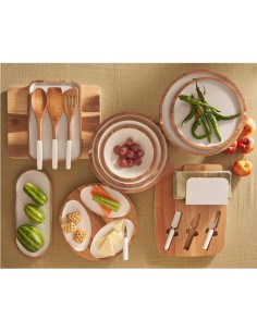 La Porcellana Bianca·tagliere Formaggi C/coltelli Libeccio 35,6x27,9x2,5 Cm in Legno Smaltato 2
