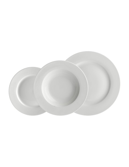 La Porcellana Bianca·set Tavola 12 Pz Essenziale Falda