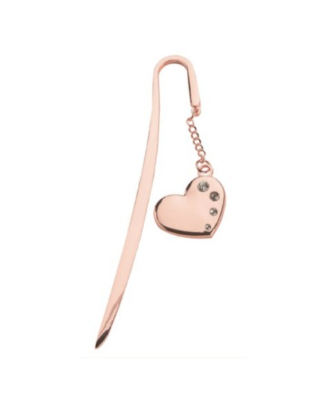 Segnalibro cuore rose gold