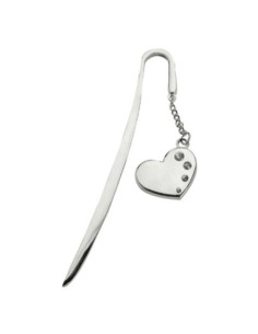 Segnalibro cuore cromo