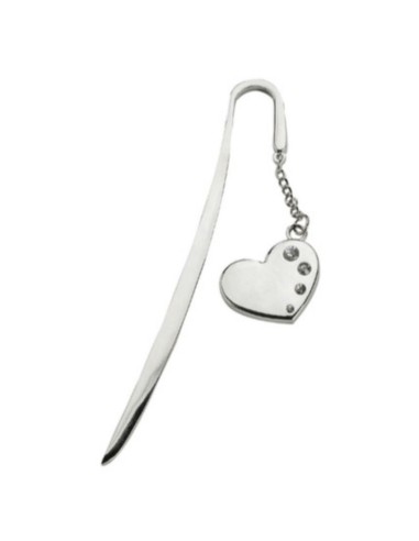 Segnalibro cuore cromo