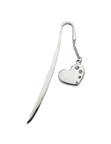 Segnalibro cuore cromo