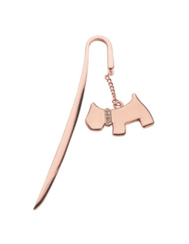 Segnalibro cane rose gold