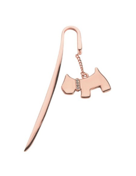Segnalibro cane rose gold