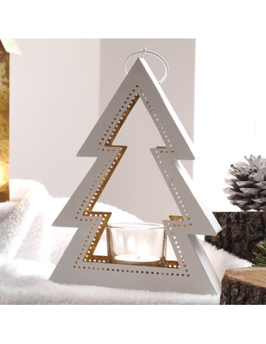 Portacandela albero cm 13,5 x 5,5 x 21 h