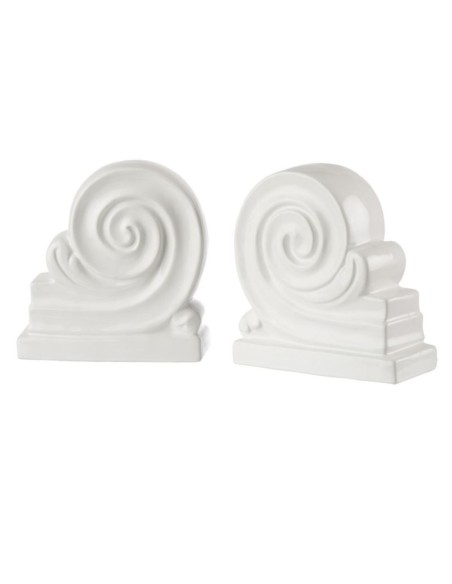 L'Oca Nera - Fermalibri Capitello - Set 2 pz cm 34x7,5x17,5h