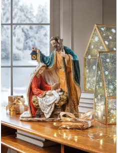 L'Oca Nera - La Sacra Famiglia Nativita' 24,5X10X31,5H 2