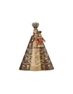 L'Oca Nera - Dolce Sentire Vergine Maria Con Mantello Marrone 25,5X14X35H