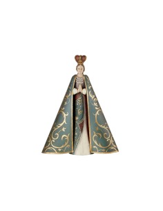 L'Oca Nera - Dolce Sentire Vergine Maria Con Mantello Verde 25X9X33H